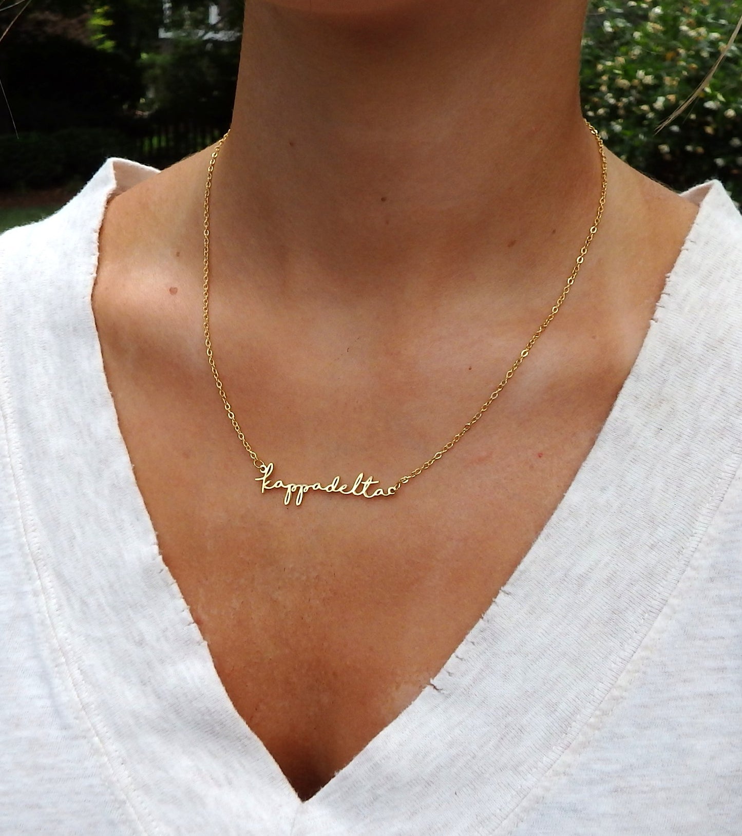 Kappa Delta Script Necklace