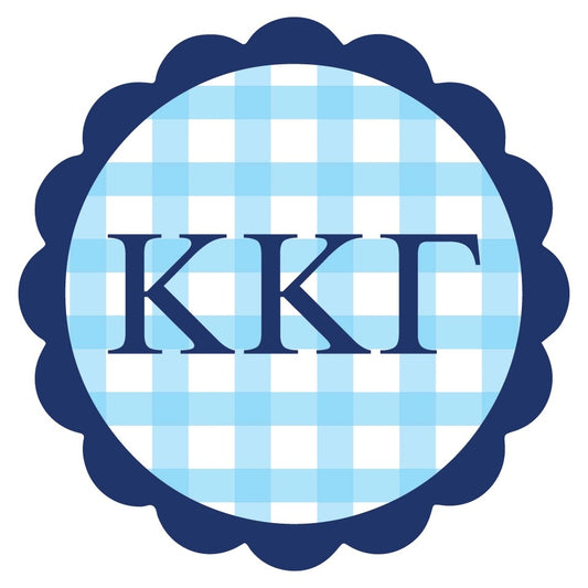 Kappa Kappa Gamma Gingham Sticker