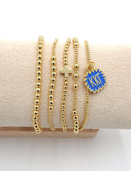 Kappa Kappa Gamma Charm Stacked Bracelets