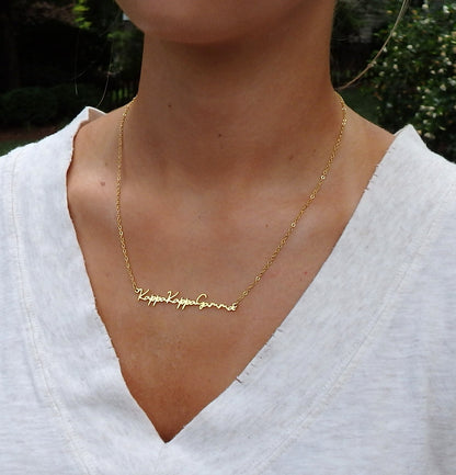 Kappa Kappa Gamma Script Necklace