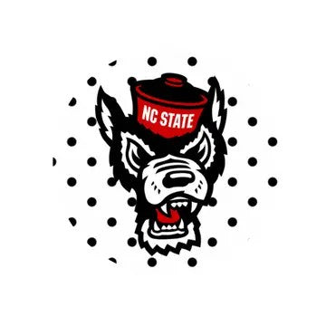 NC STATE Mr. Wuf Polka Dot Pin