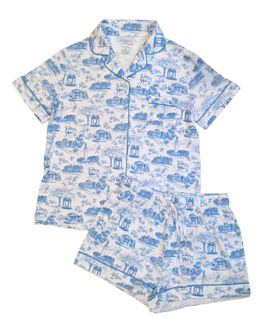 Nothing Finer Tar Heel Pajamas White