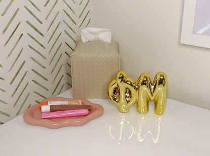 Phi Mu Gold Shelf Letters