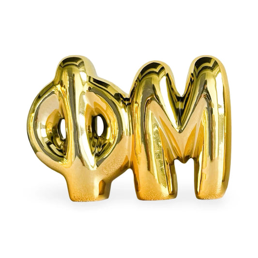 Phi Mu Gold Shelf Letters