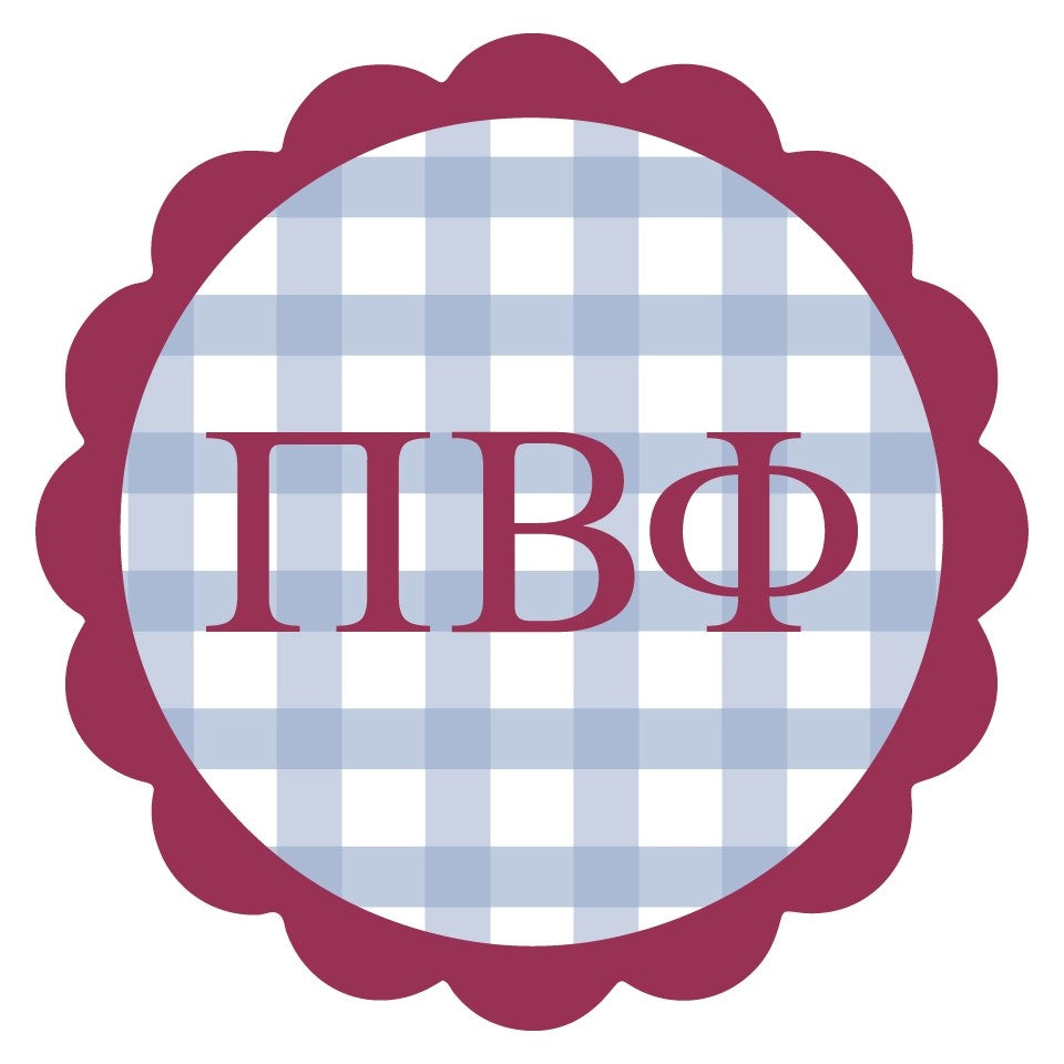 Pi Beta Phi Gingham Sticker
