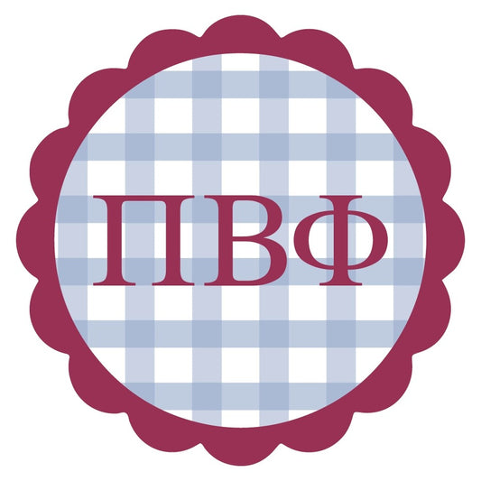 Pi Beta Phi Gingham Sticker