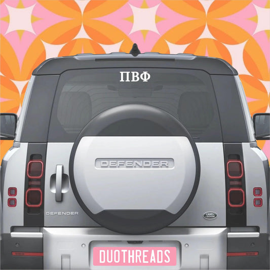 Pi Beta Phi Sorority Letters Car Decal