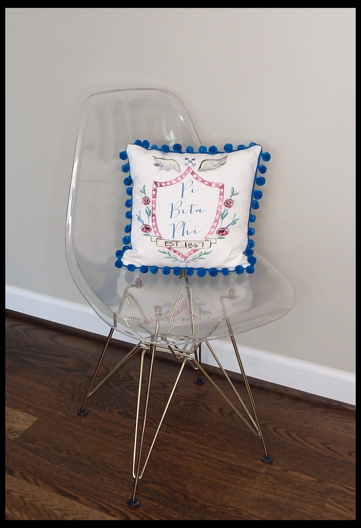 Pi Beta Phi Pom Pom Pillow