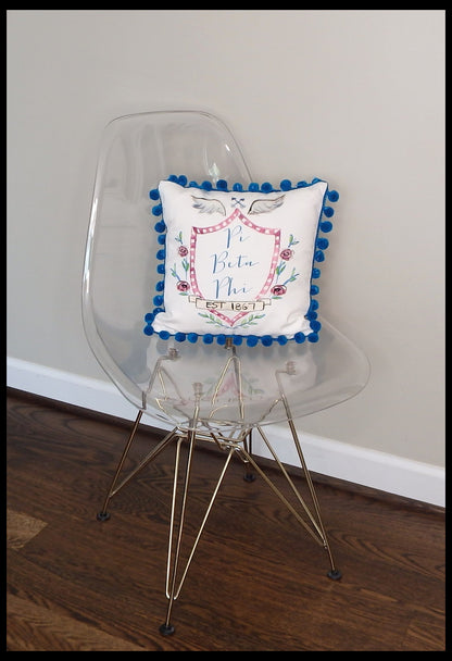 Pi Beta Phi Pom Pom Pillow