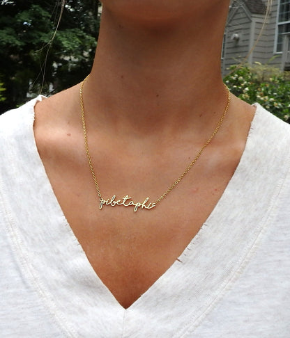 Pi Beta Phi Script Necklace