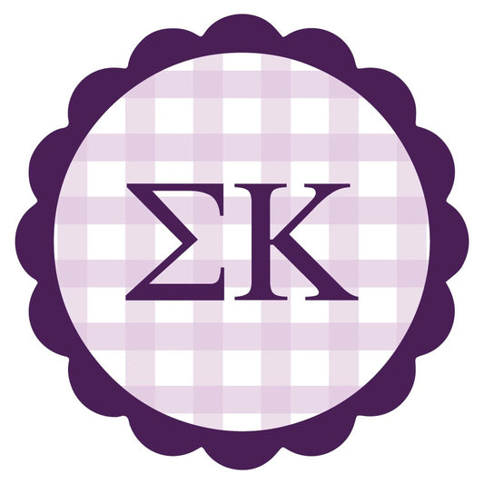 Sigma Kappa Gingham Sticker