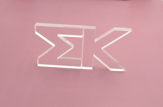 Phi Mu Acrylic Shelf Letters