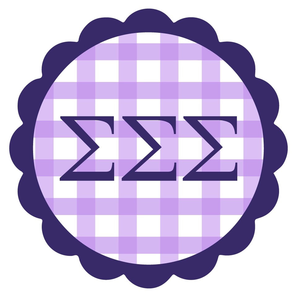 Sigma Sigma Sigma Gingham Sticker