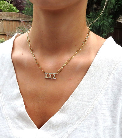 Sigma Sigma Sigma Rhinestone Letters Necklace