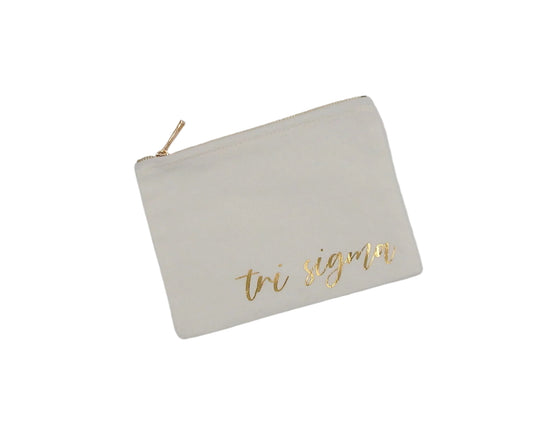 Sigma Sigma Sigma Canvas Pouch