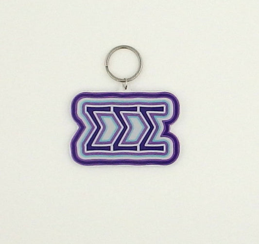 Sigma Sigma Sigma Letters Keychain