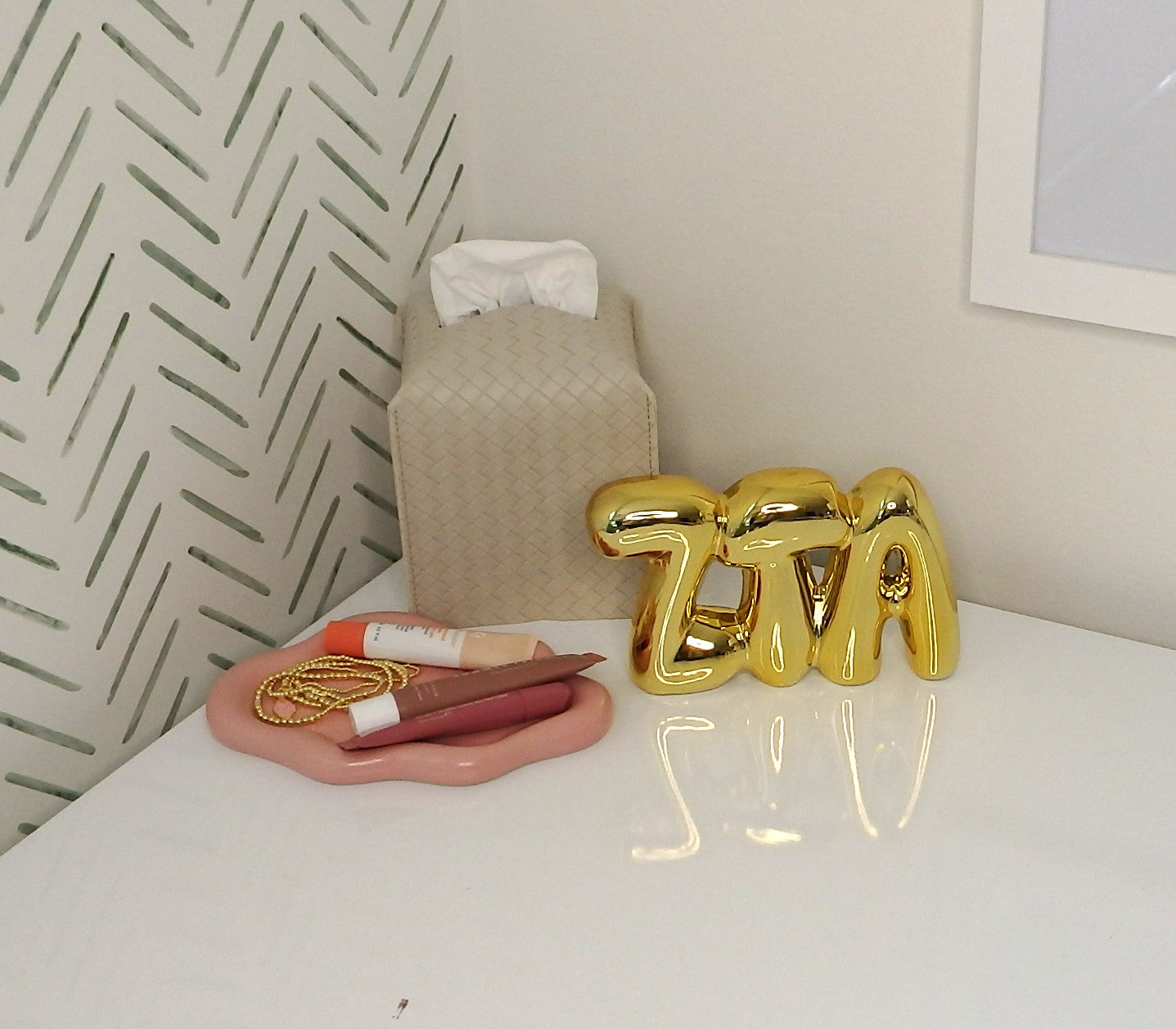 Zeta Tau Alpha Gold Shelf Letters