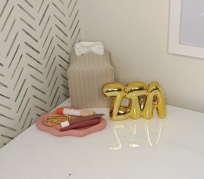 Zeta Tau Alpha Gold Shelf Letters
