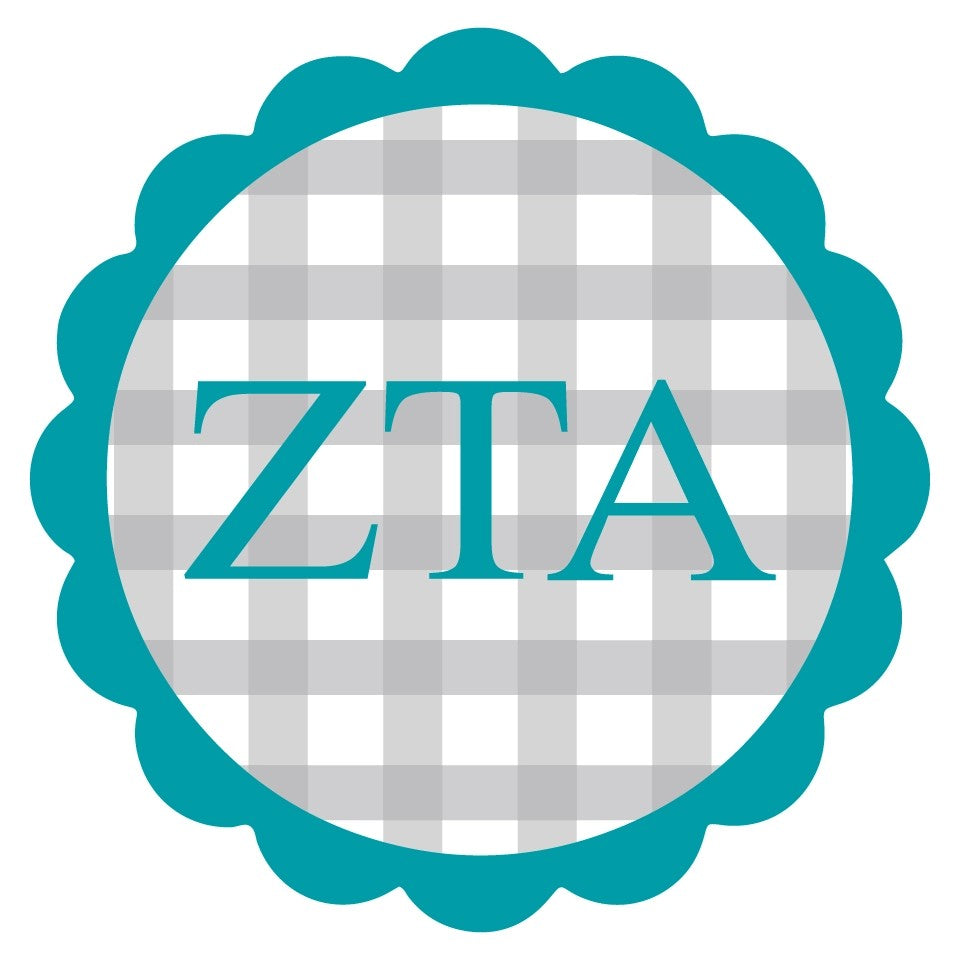 Zeta Tau Alpha Gingham Sticker