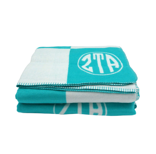 Zeta Tau Alpha Circle Monogram Blanket