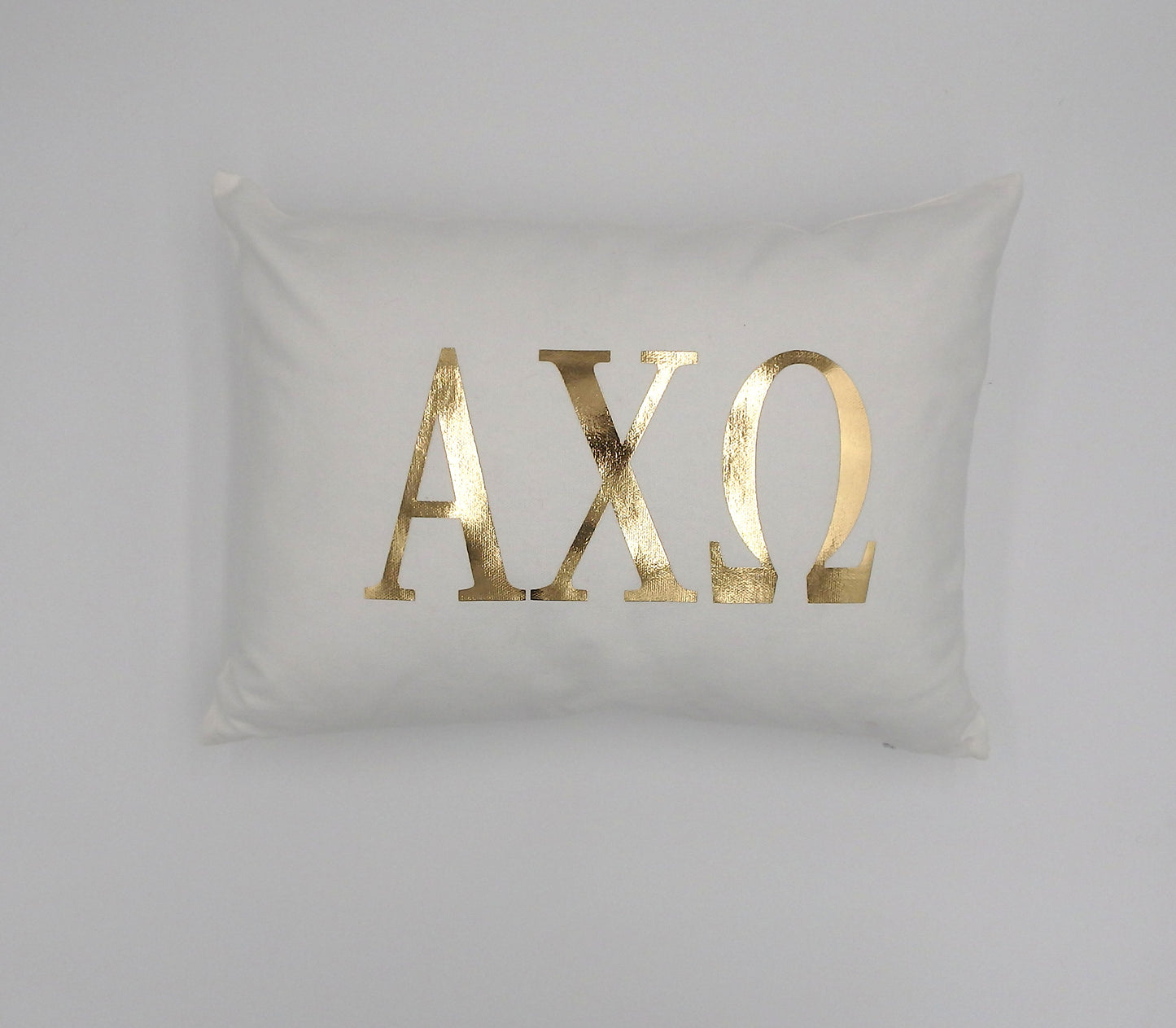 Alpha Chi Omega Sorority Gold Initial Throw Pillow