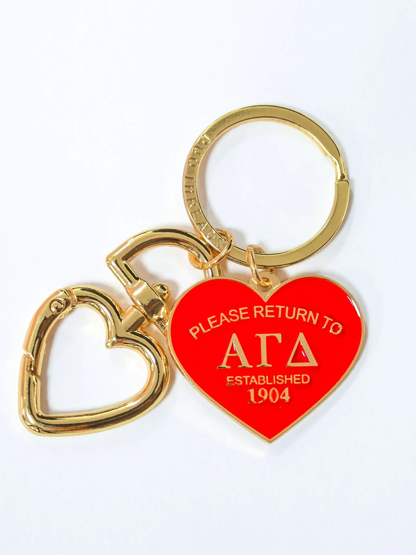 Alpha Gamma Delta Please Return Key Ring