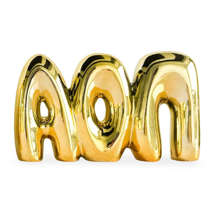 Alpha Omicron Pi Gold Shelf Letters