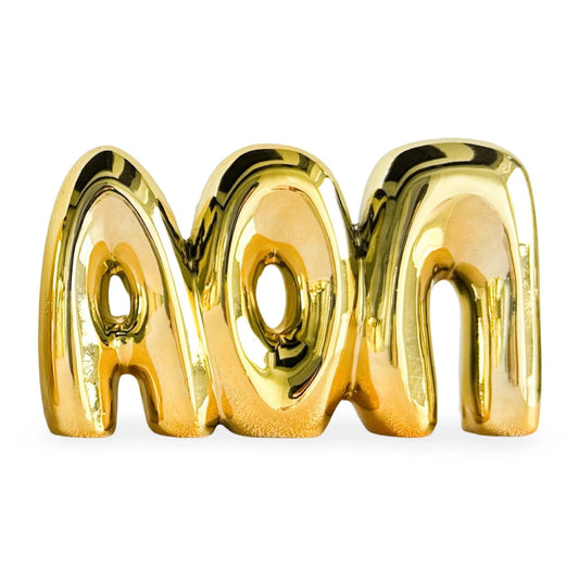 Alpha Omicron Pi Gold Shelf Letters