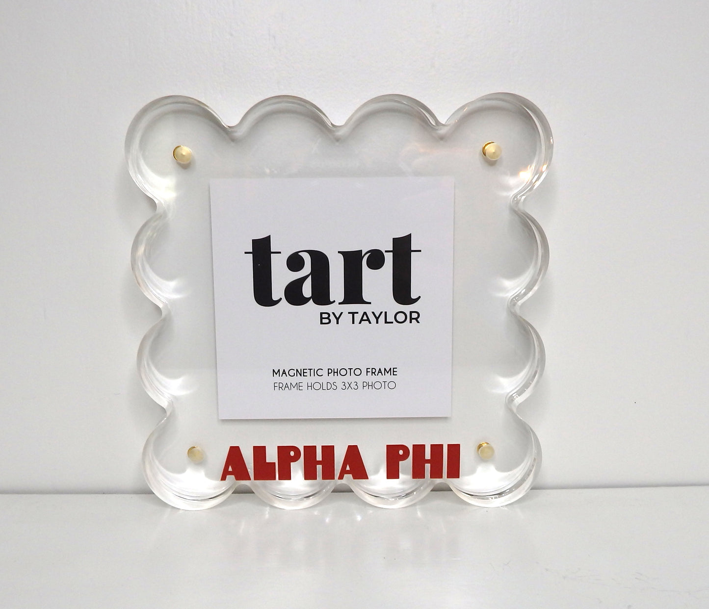 Alpha Phi Scalloped Acrylic Photo Frame