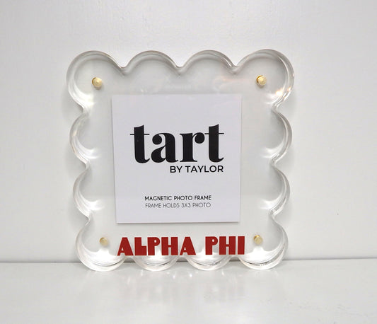 Alpha Phi Scalloped Acrylic Photo Frame
