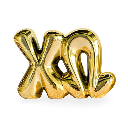 Chi Omega Gold Shelf Letters