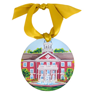 Elon Landmark Acrylic Disc Ornament