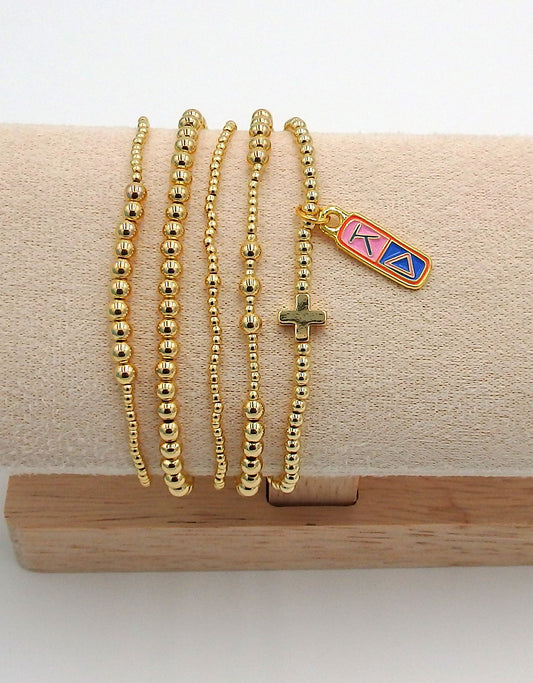 Kappa Delta Charm Stacked Bracelets