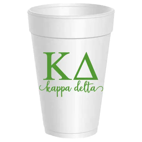 Kappa Delta 10 count Sorority Foam Cups