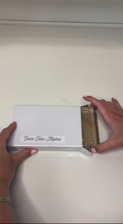 Sigma Kappa Acrylic Frame with Gold Foil Lettering