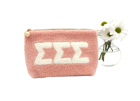 Sigma Sigma Sigma Greek Letter Teddy Pouch
