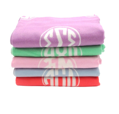 Kappa Kappa Gamma Circle Monogram Blanket