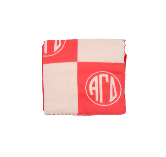 Alpha Gamma Delta Circle Monogram Blanket