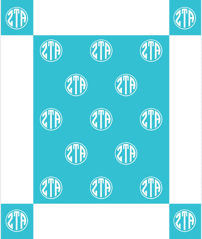 Zeta Tau Alpha Circle Monogram Blanket