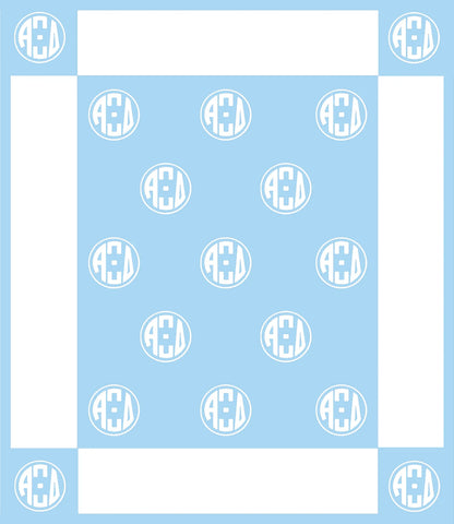 Alpha Xi Delta Circle Monogram Blanket