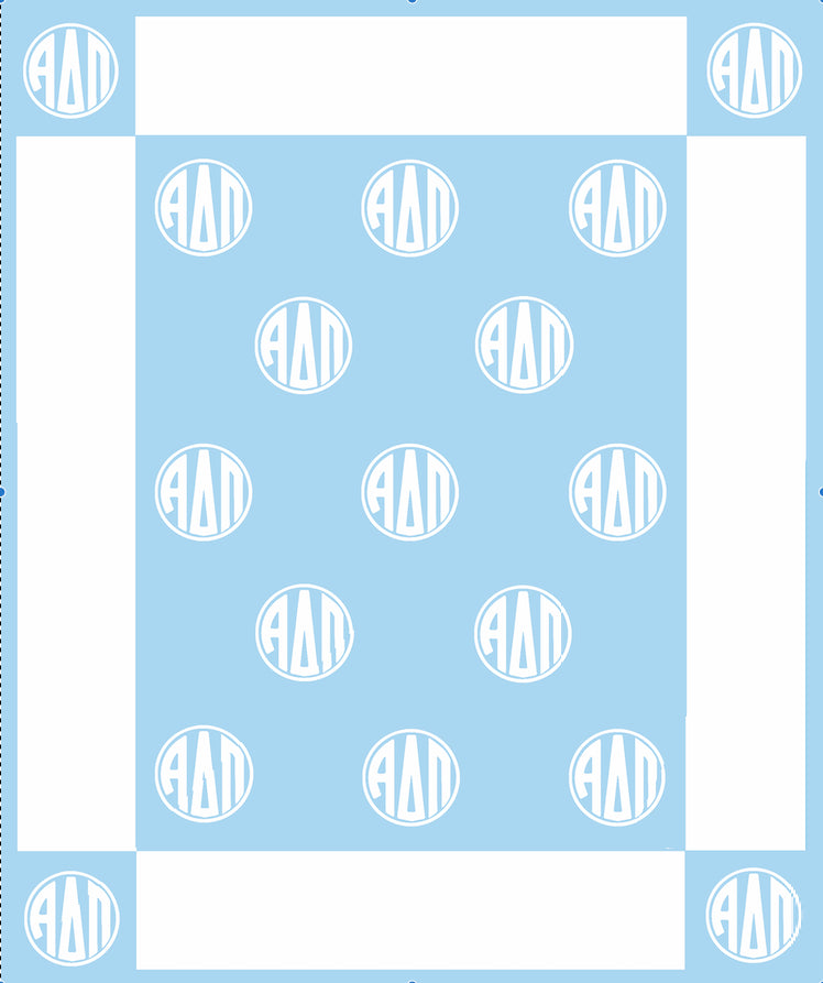 Alpha Delta Pi Circle Monogram Blanket