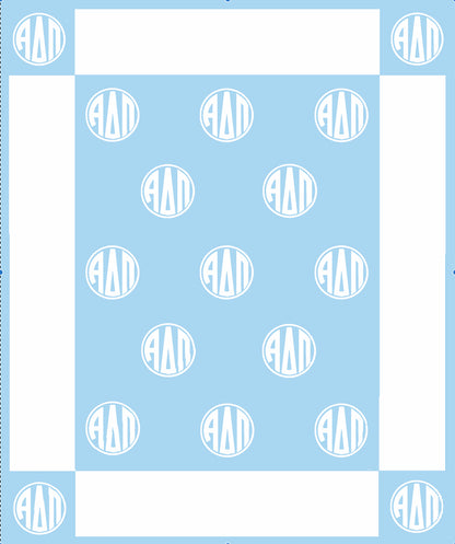 Alpha Delta Pi Circle Monogram Blanket