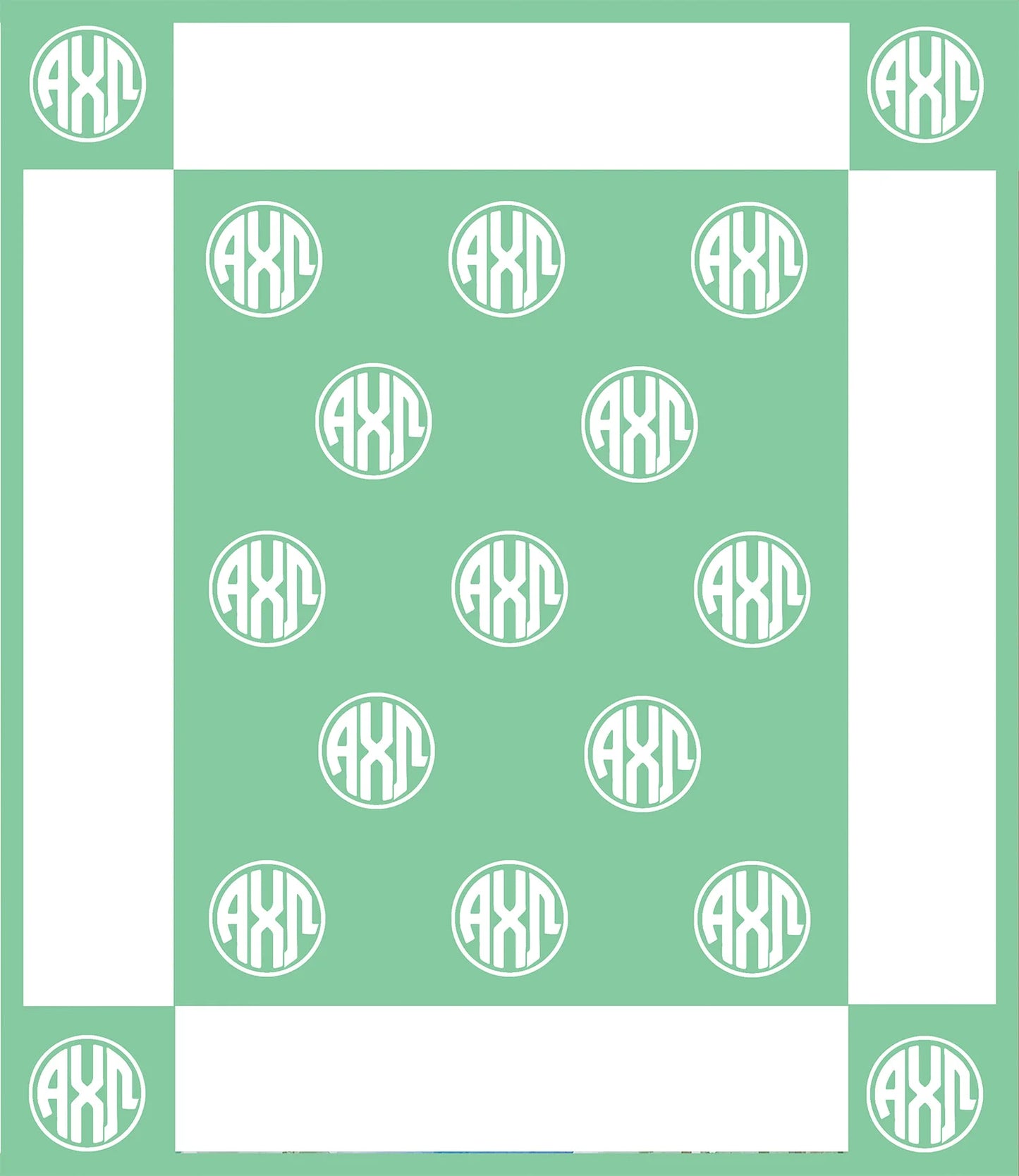 Alpha Chi Omega Circle Monogram Blanket