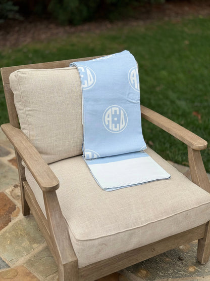 Alpha Xi Delta Circle Monogram Blanket