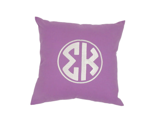 Sigma Kappa Circle Monogram Pillow