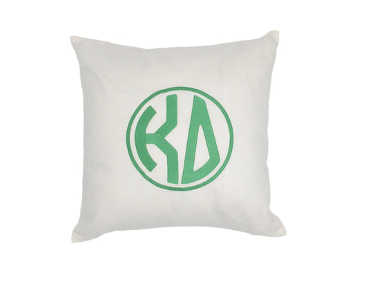 Kappa Delta Circle Monogram Pillow