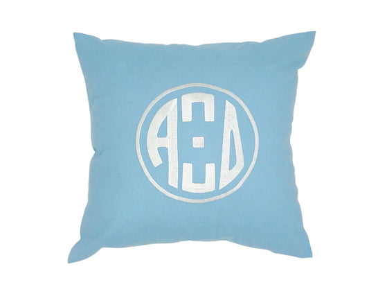 Alpha Xi Delta Circle Monogram Pillow