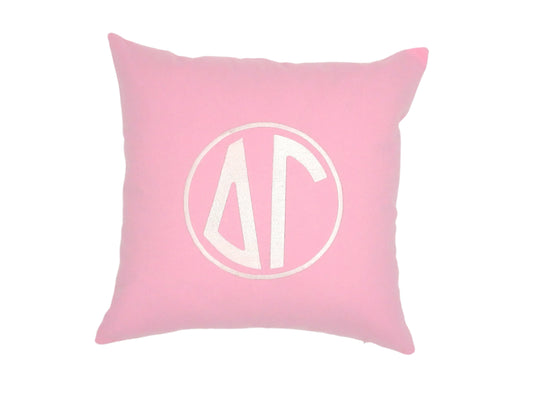 Delta Gamma Circle Monogram Pillow