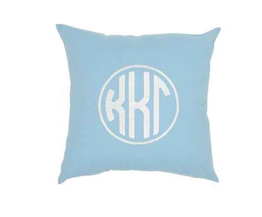Kappa Kappa Gamma Circle Monogram Pillow