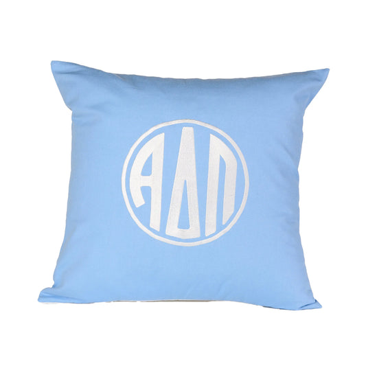 Alpha Delta Pi Circle Monogram Pillow